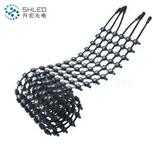 Átlátszó képernyő 3D-s LED hálófüggöny